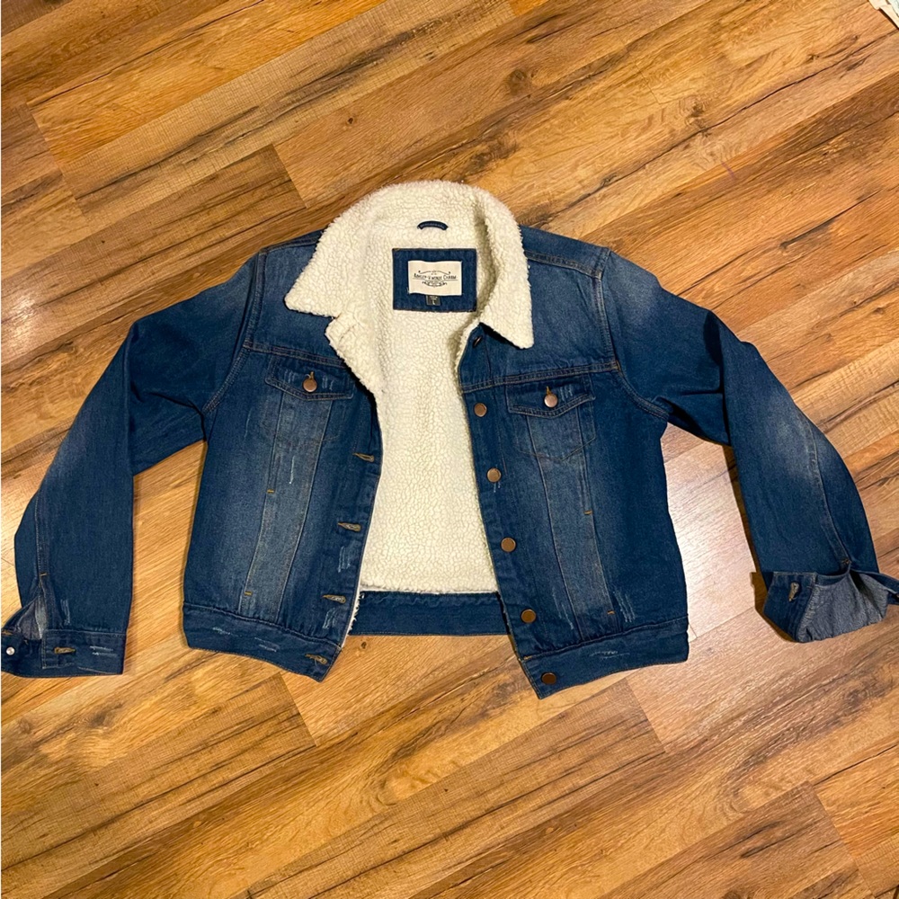 Ashley Vintage Charm Denim Sherpa Jacket L